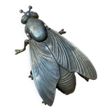 Vintage metal ashtray fly