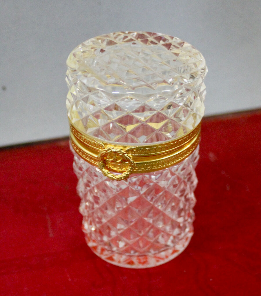 Cut glass jewelry box