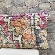 Vintage Berber kilim cushion cover: Moroccan wool cushion 60x40cm