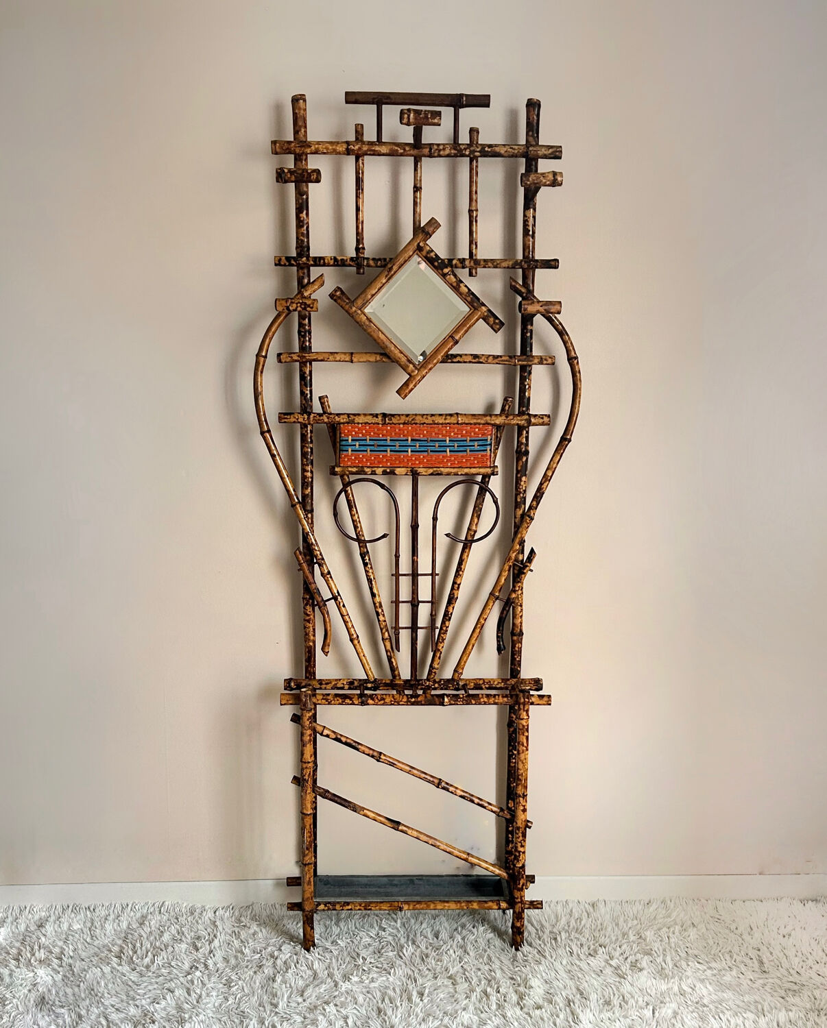 1930s bamboo coat rack