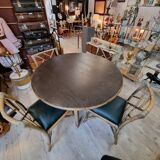 Table set & 4 rattan chairs from 1980