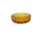 Art Deco salt cellar, orange glass, Ząbkowice, Poland, 1930s.