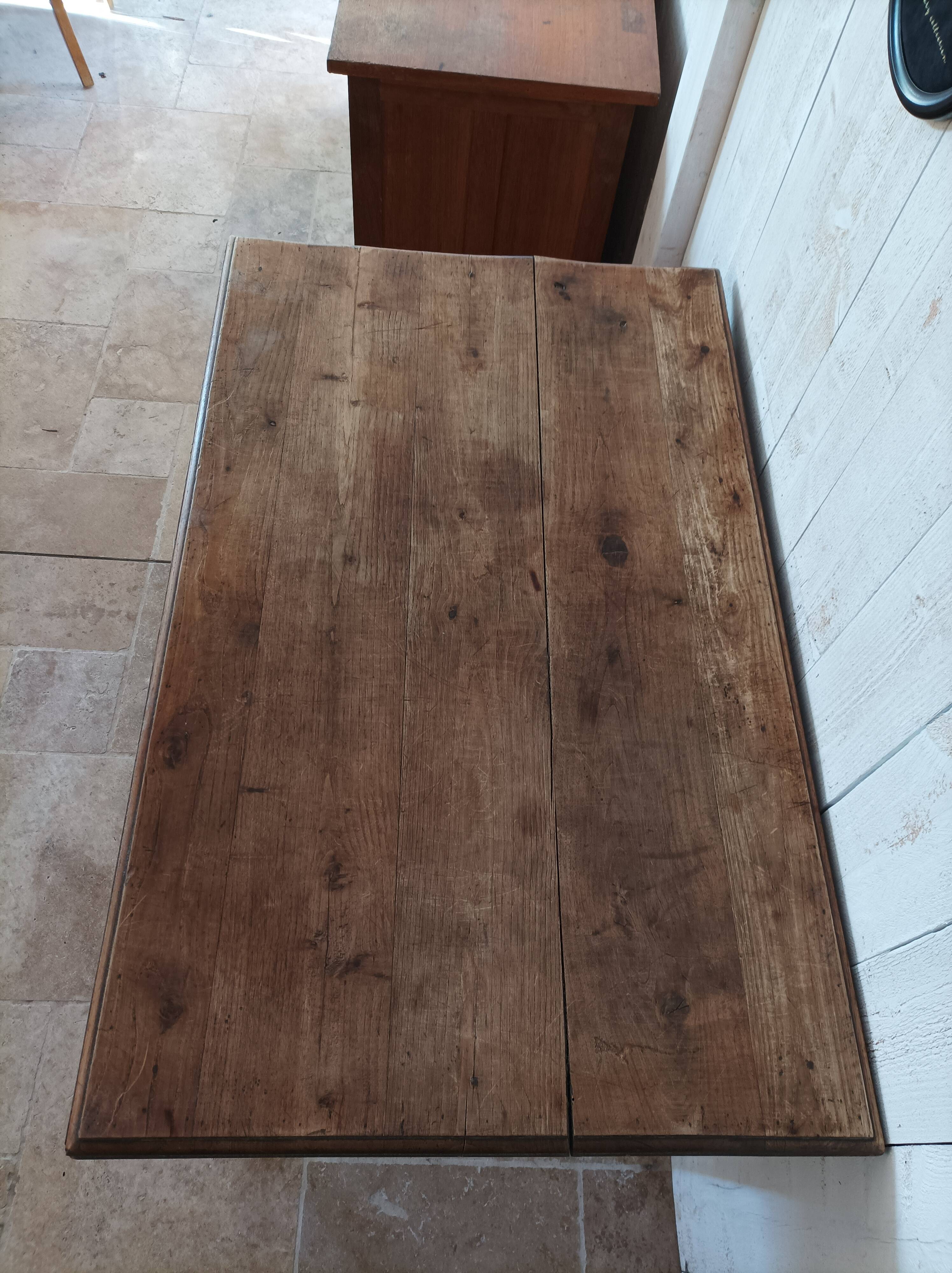 Old kitchen oak table