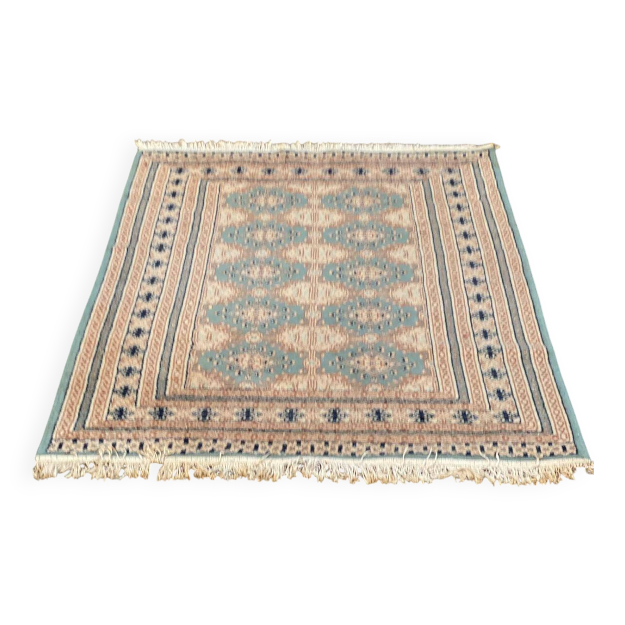 Persian wool rug blue green 125x190
