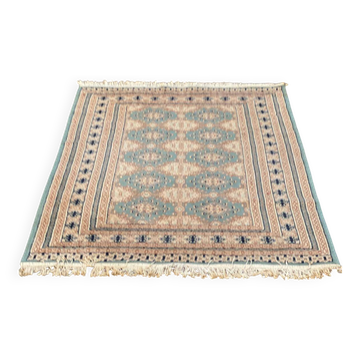 Tapis persan laine bleu vert 125x190