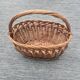 Basket with wicker handle