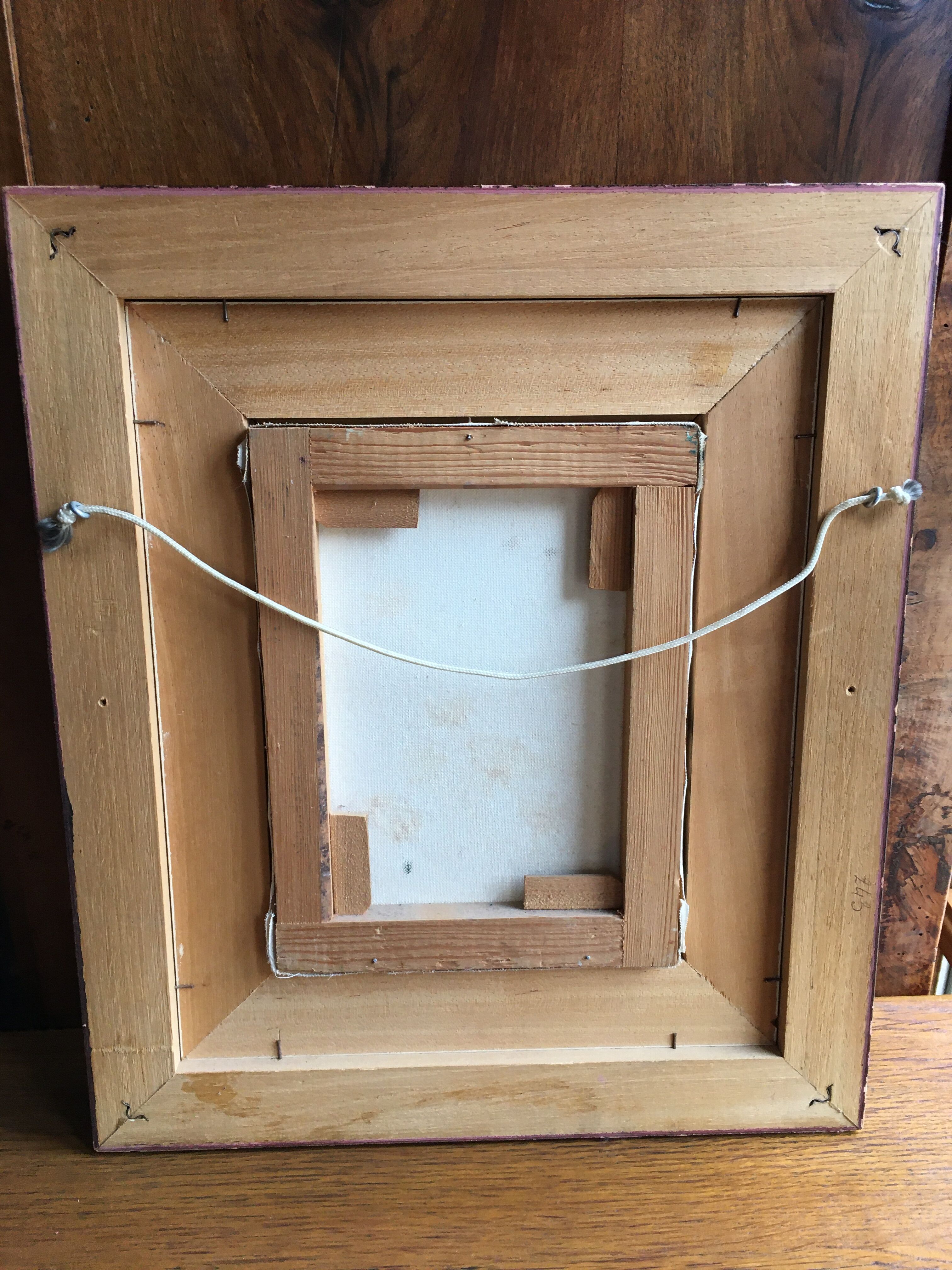 Signed flower bouquet painting