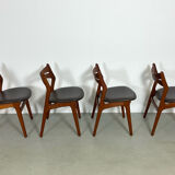 Teak dining chairs by Erik Buch Denmark 1960s