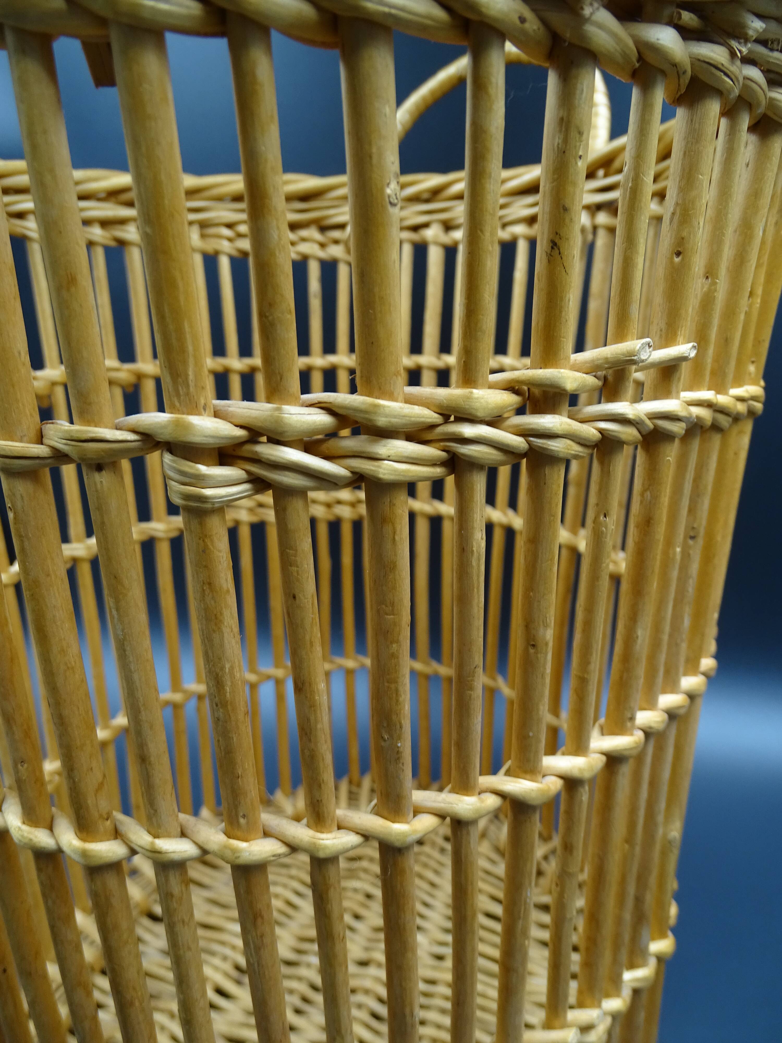 Wicker wastepaper basket