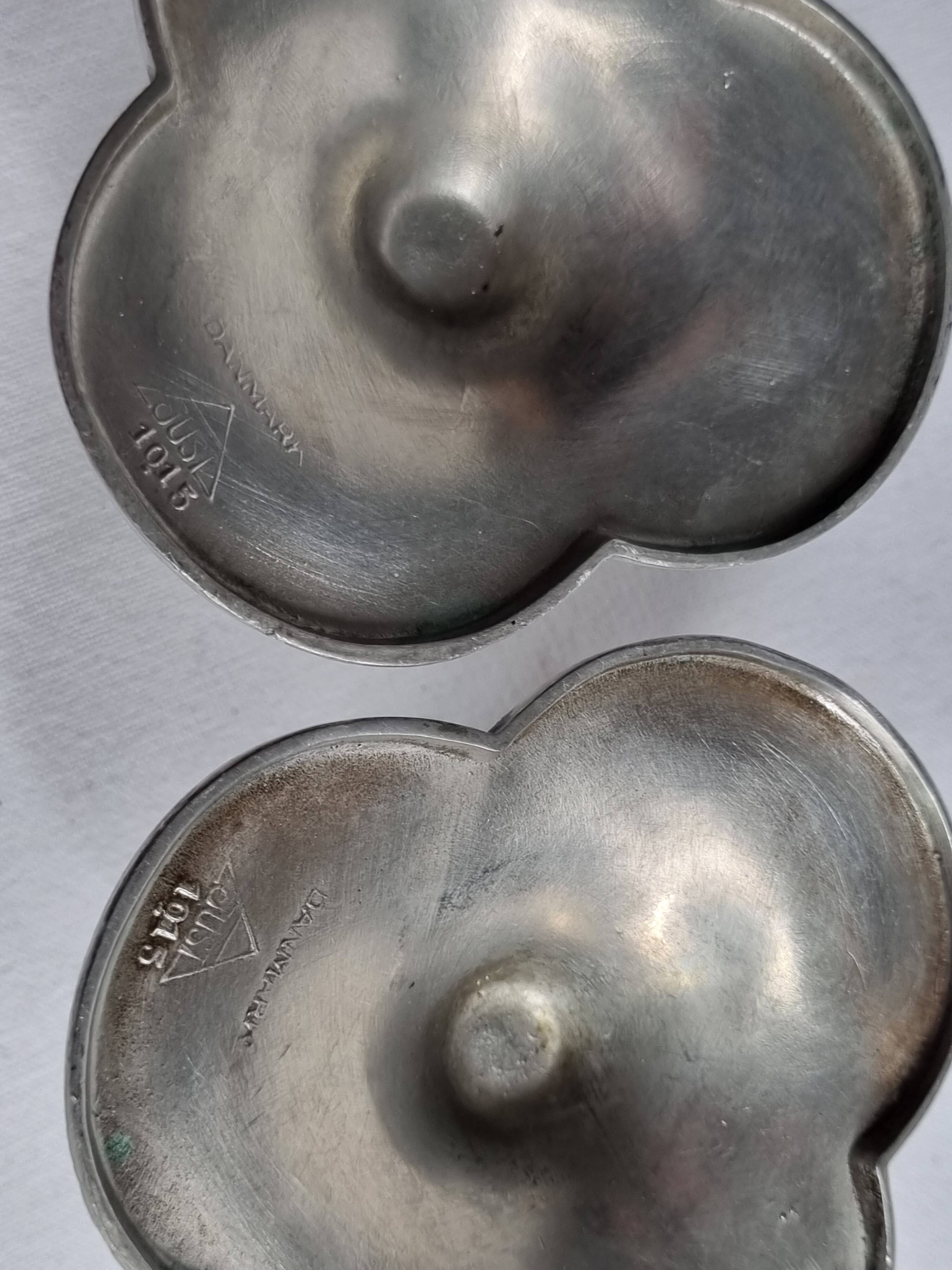 Pair of Just Andersen designer candlesticks, Denmark