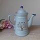 Vintage coffee service from Taiwan, 6 pieces, 1 coffee pot, 4 cups, 1 milk jug, tree of life pattern.