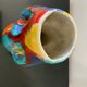 Vase céramique multicolore