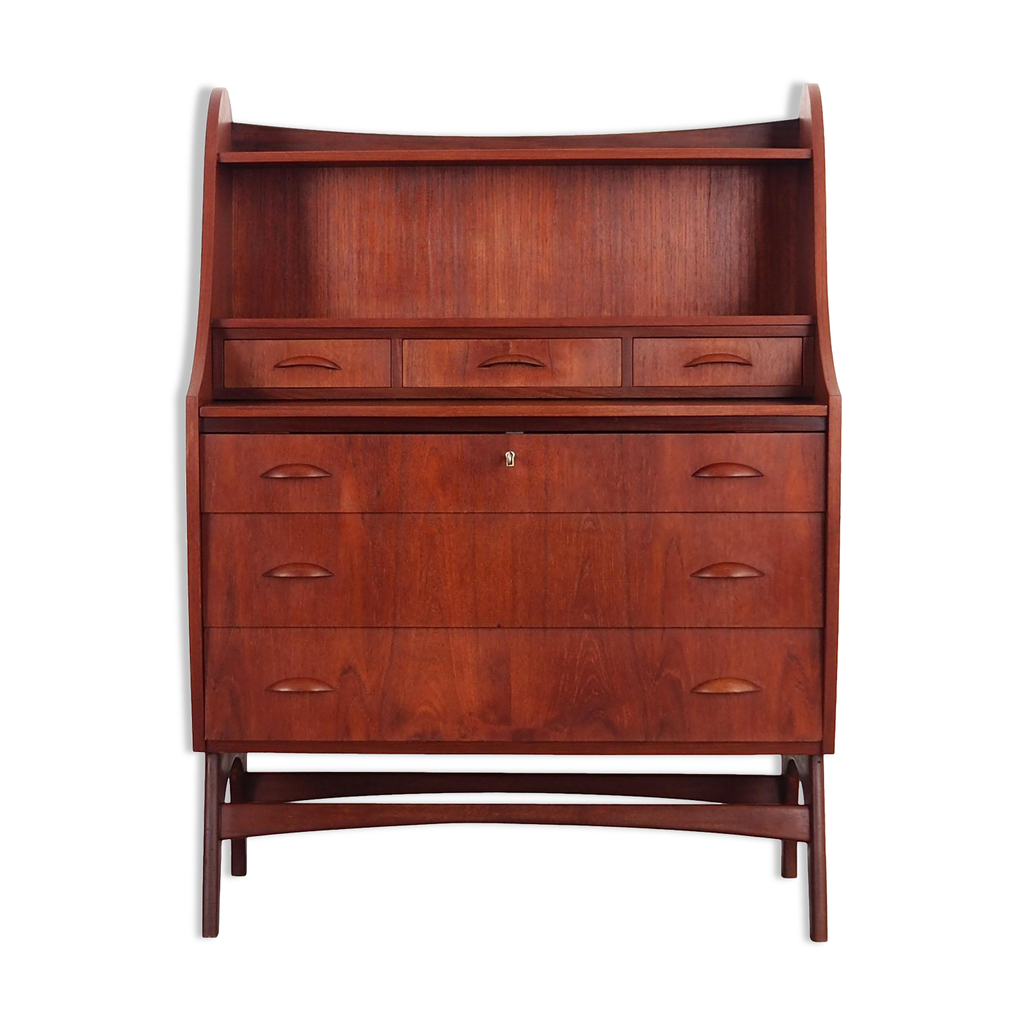 Secrétaire en teck, design scandinave, années 1960, fabriqué par SW Finland
