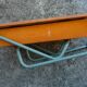 Folding school desk, wood and metal, vintage 50s