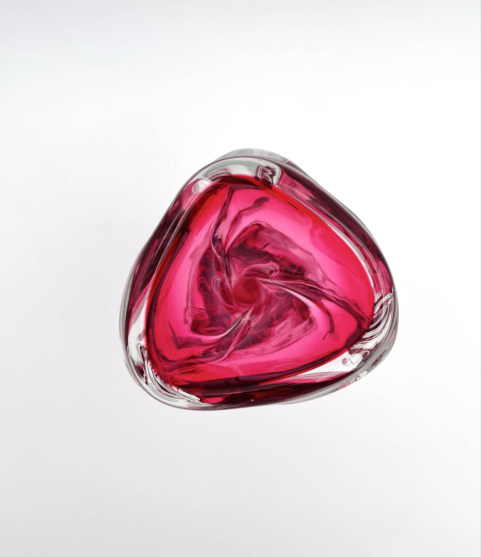 Twisted Murano Vase Sommerso Rose Italian Design 1960s