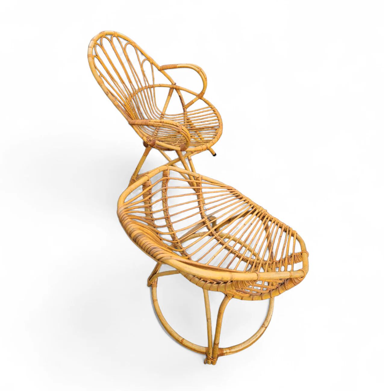 2 x Rohe Noordwolde rattan chairs / Dirk van Sliedregt / 1960s