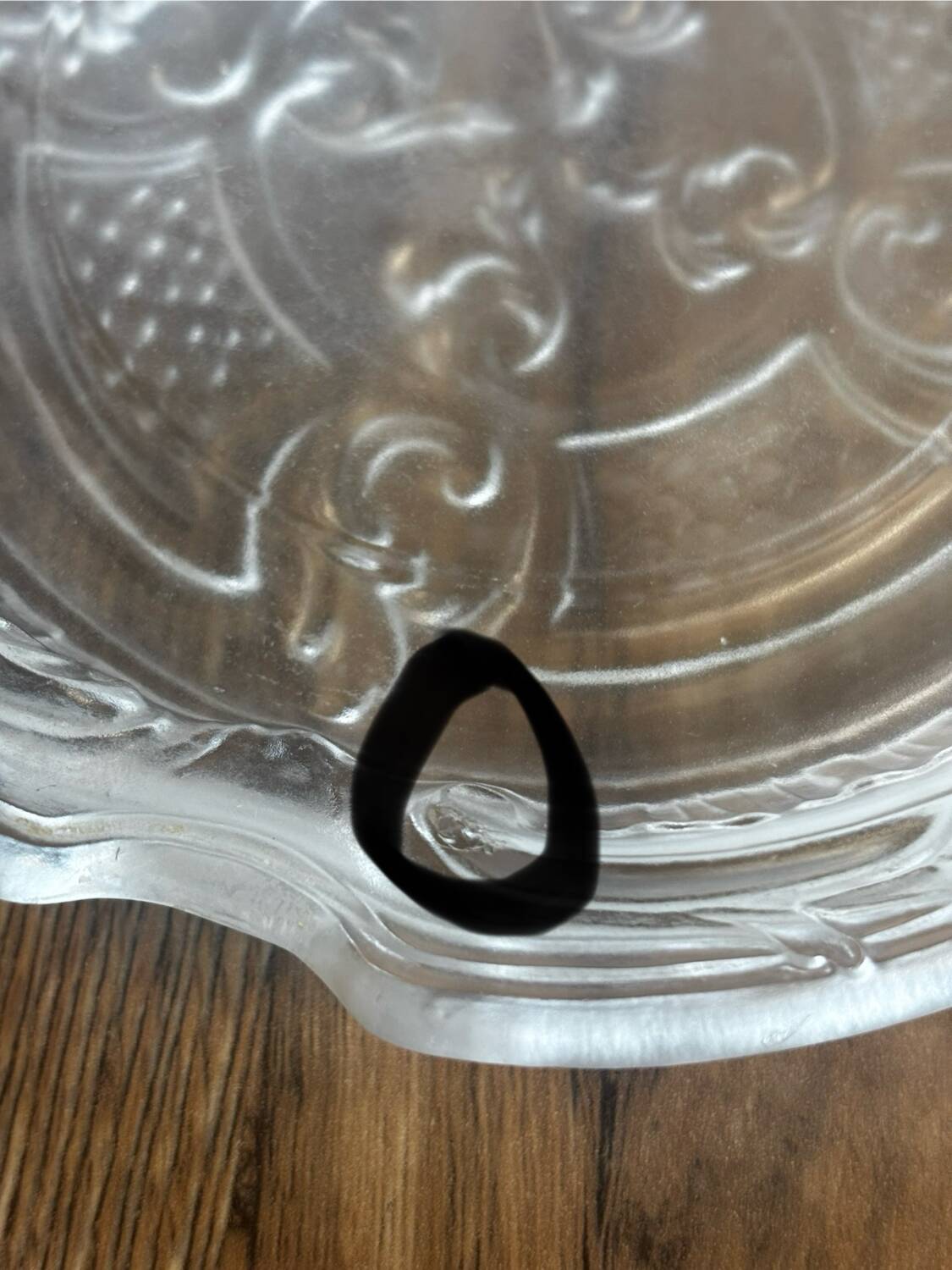 Old bottle bottom or glass moulded pocket tray