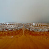 Vintage molded glass empty pocket cups