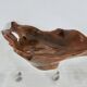 Large olive wood empty pocket, signed, 1966