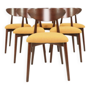 Ensemble de 6 chaises - moutarde