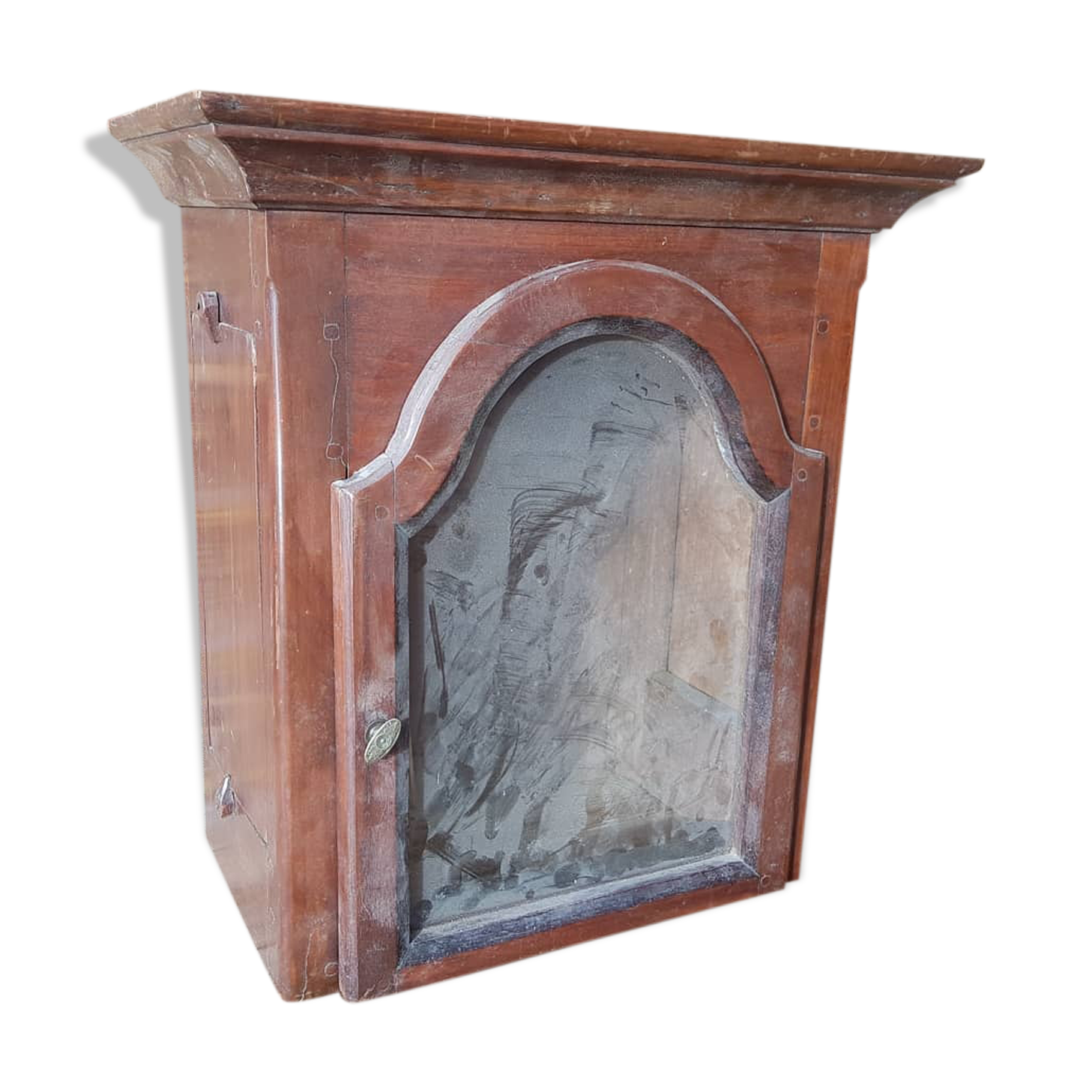 Massive walnut antique clock body