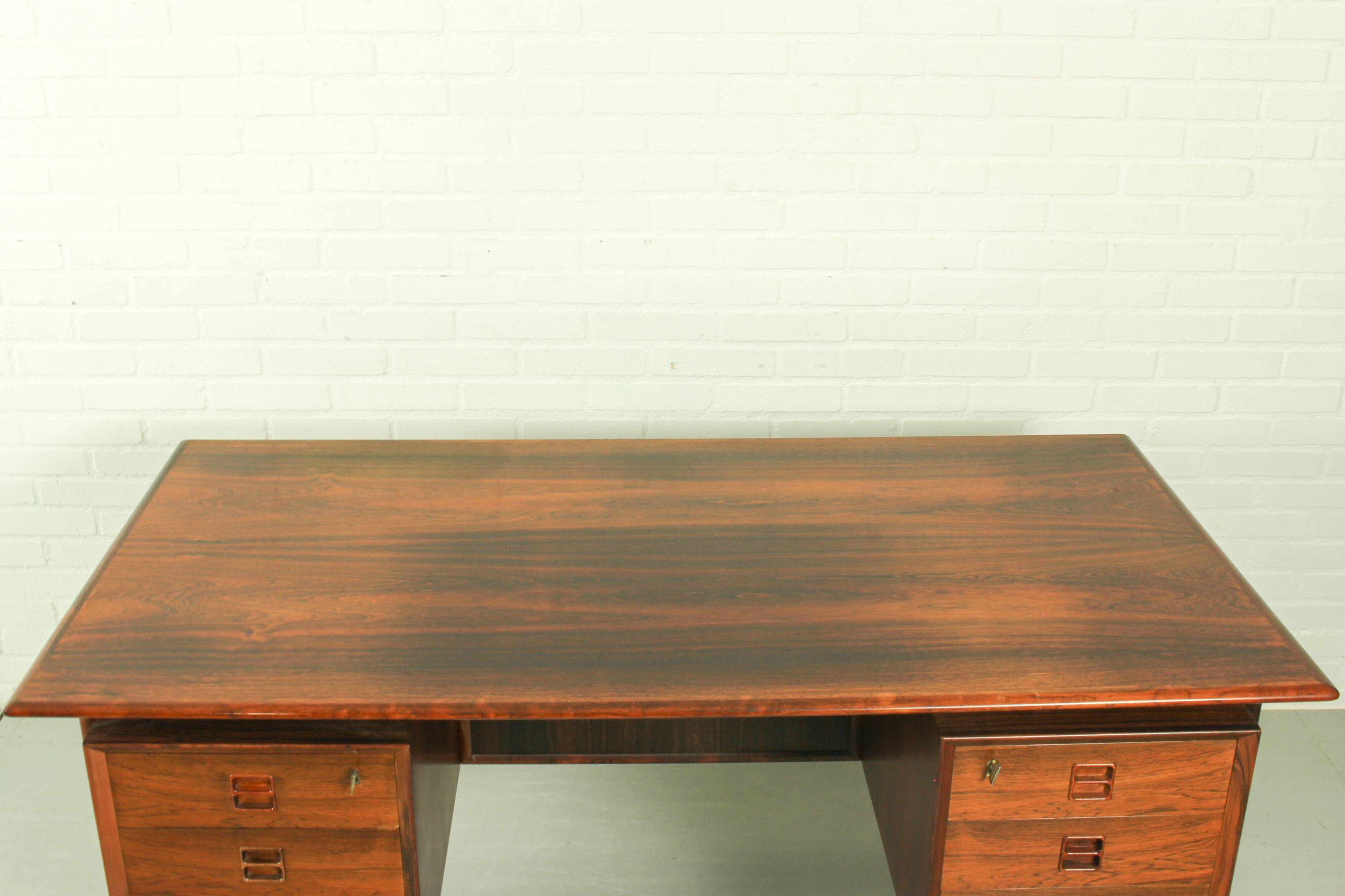 Danish Mid Century Desk in Rosewood by Erik Brouer, 1960s Denmark