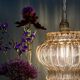 Vintage amber glass globe pendant light
