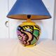 lampe de table française en céramique de Saint-Clément des années 1950