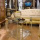 Pair of side tables from the 20th century in plexiglass and glass.