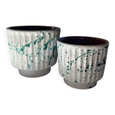 Set of 2 Pollock decorative plant pots