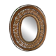 Oval mirror in rattan and wicker, 1970