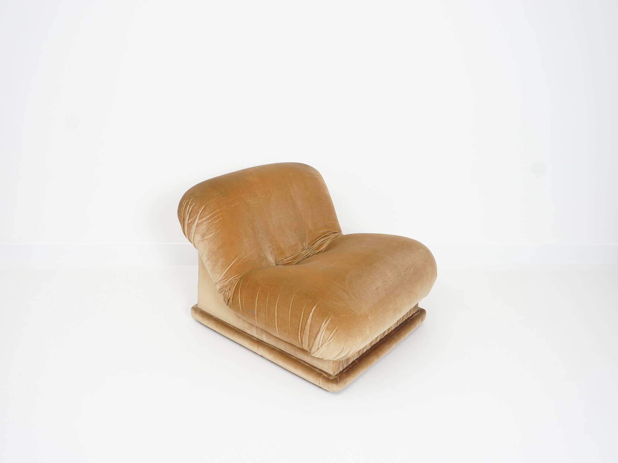 Italian Velvet Slipper Chair