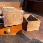 Old and authentic piece of furniture established watchmaker counter jeweler 1900