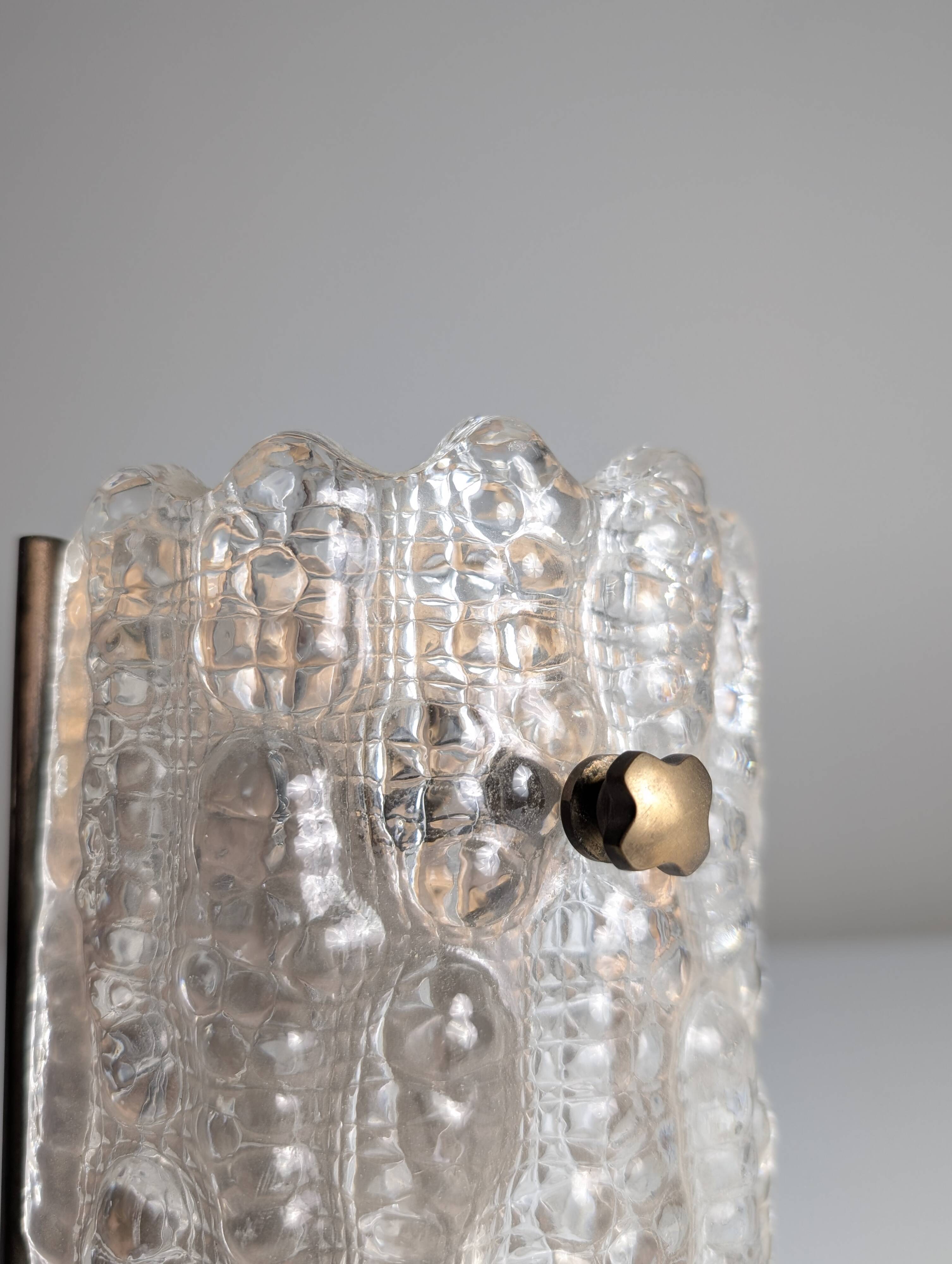 Carl Fagerlund Textured Glass Wall Sconce 1960s