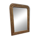 19th-century fireplace mirror in gilded wood and stucco.