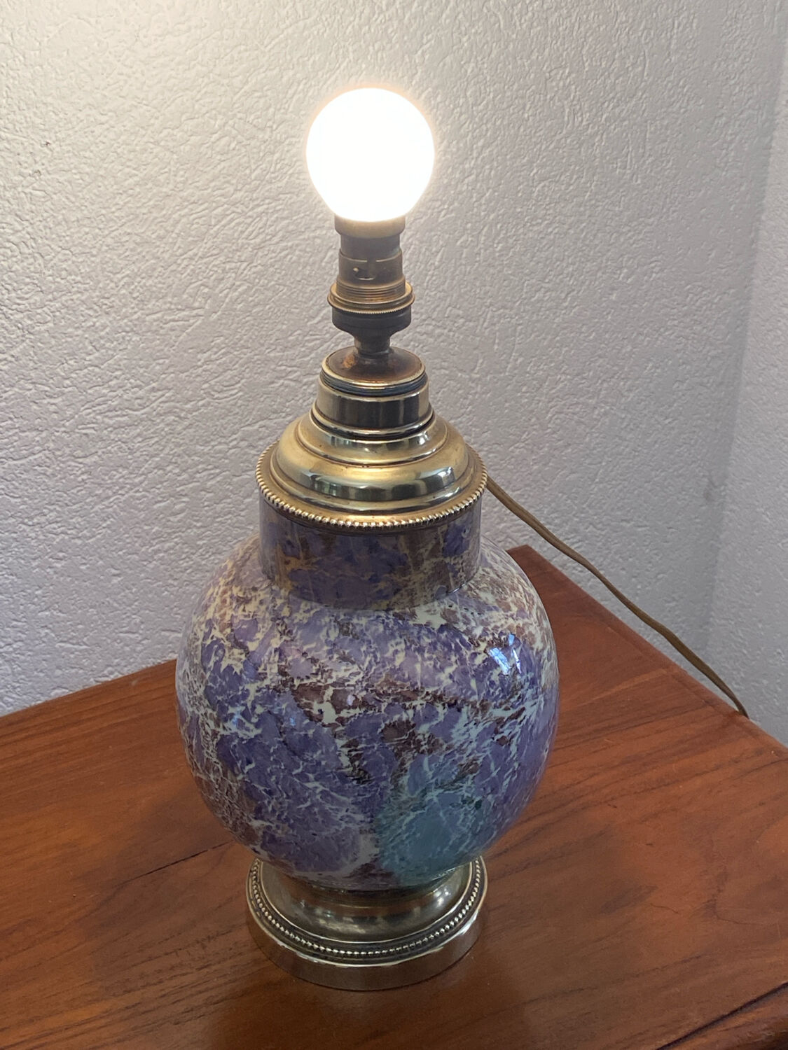 Ceramic and brass lamp