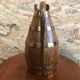 Old pitcher wood + strapping gold metal tableware style xixth vintage