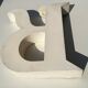 Metal r letter, metal sign