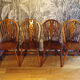 Suite 4 chaises windsor vintage
