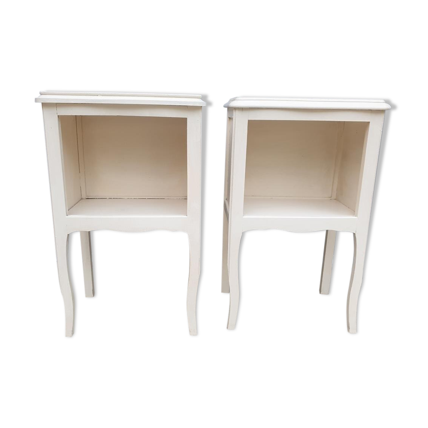 Pair of bedside tables white vintage bookcase "ready to paint"