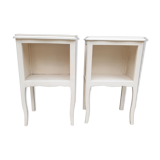 Pair of bedside tables white vintage bookcase "ready to paint"