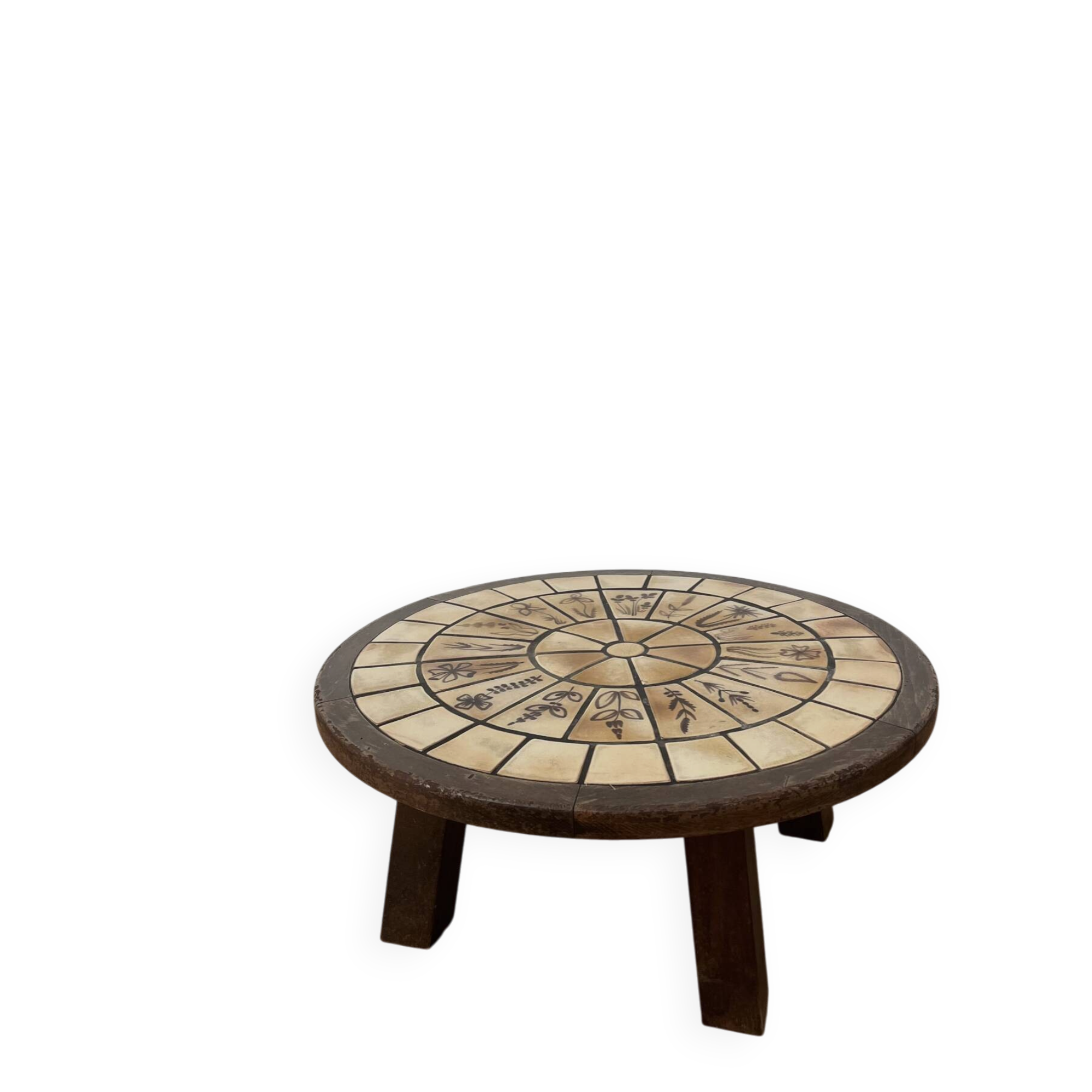Table basse herbiers vintage