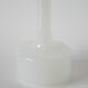 Vase en opaline blanc graphique, 1960, 20 X 11 cm