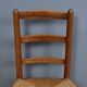 Set of 4 rush-seated chairs in cherry wood – late 19th century