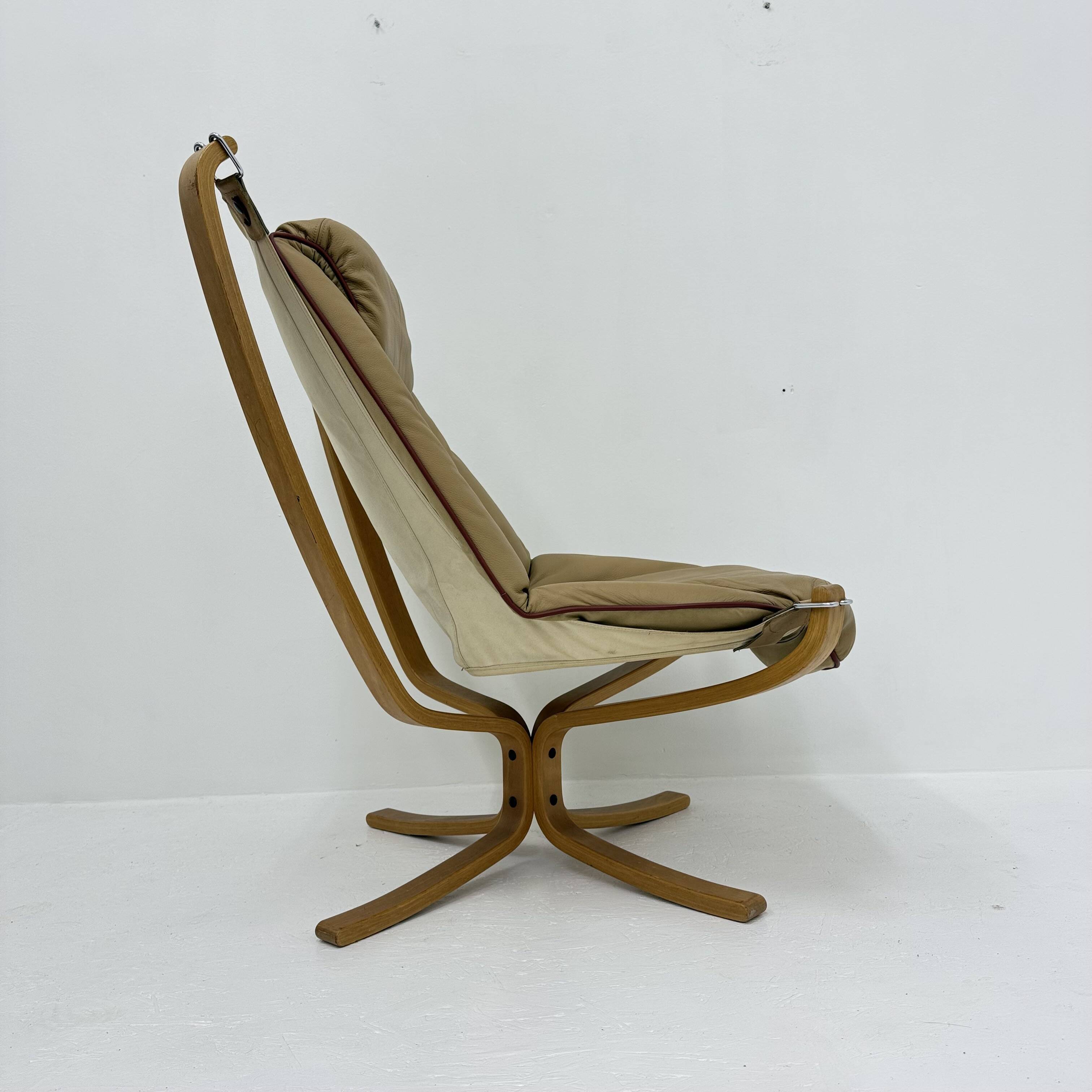 Falcon Leather Lounge Chair by Sigurd Ressel for Vatne Møbler, 1970s