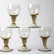 Art deco Traditie decanter with 7 glasses by W.J. Rozendaal – Kristalunie