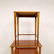 Nested tables in Art Deco style made of mahogany and stained birch, NK Sweden, 1940s.