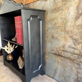 Blackened bookcase to place or hang