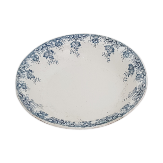 Hollow flat in earthenware of St Amand and Hamage model Primery, iron earth.