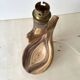 Vallauris lamp by Grandjean Jourdan 1950, vintage faux bois ceramic